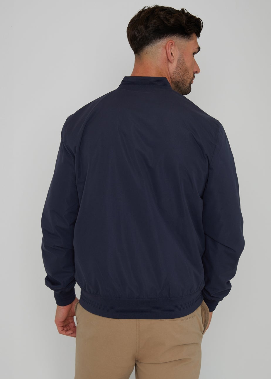 Threadbare Navy Showerproof Classic Bomber Jacket