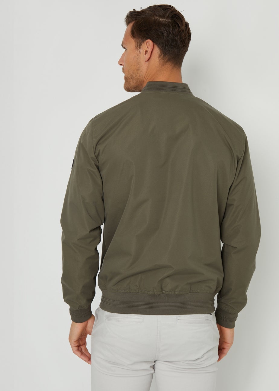 Threadbare Khaki Showerproof Classic Bomber Jacket