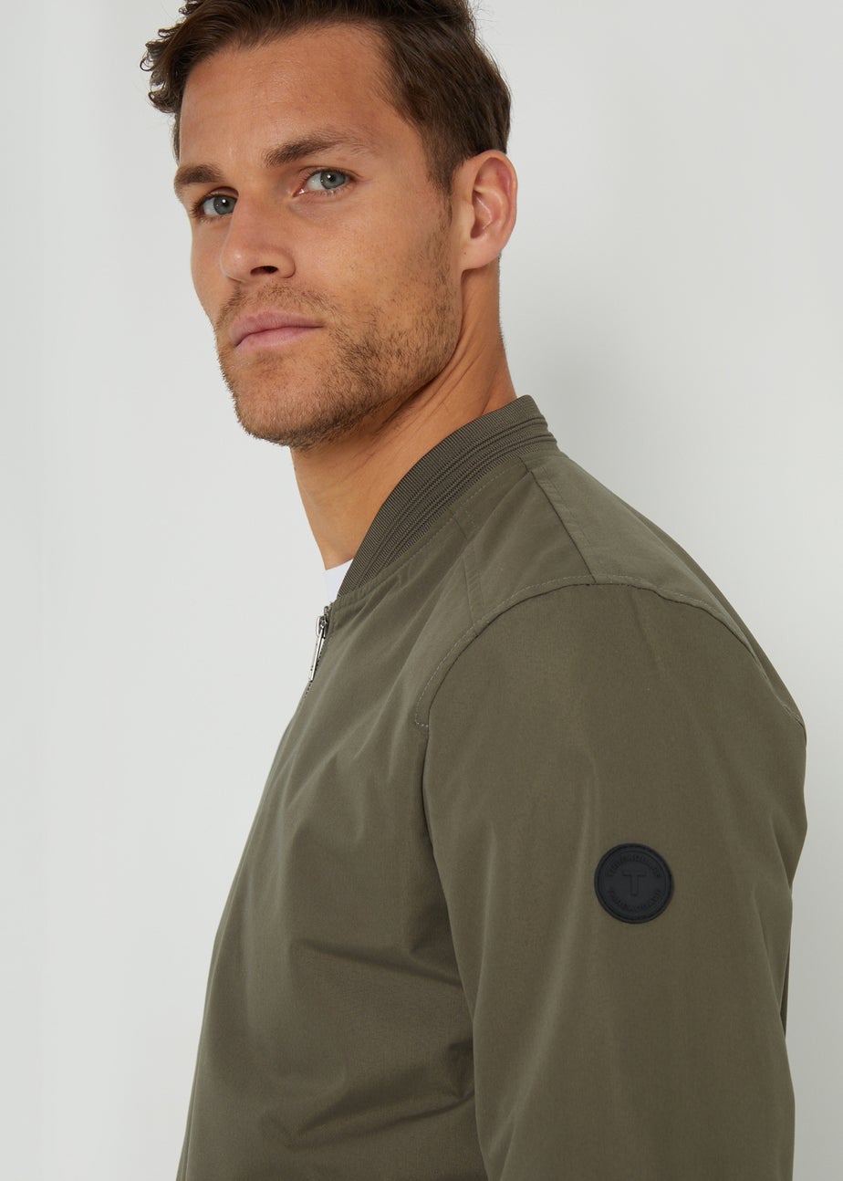 Threadbare Khaki Showerproof Classic Bomber Jacket