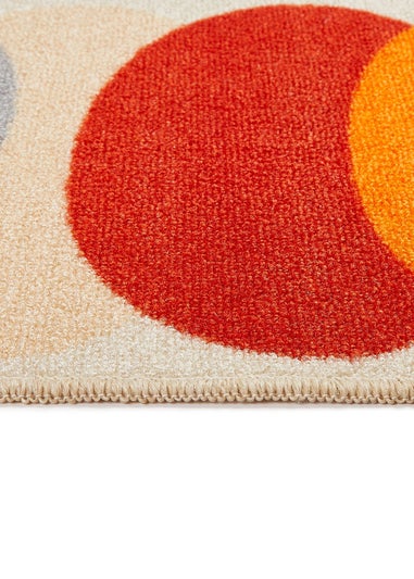 FloorMatters Printed Loop Retro Lead Washable Runner and Mat