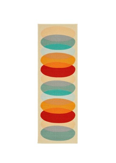 FloorMatters Printed Loop Retro Lead Washable Runner and Mat
