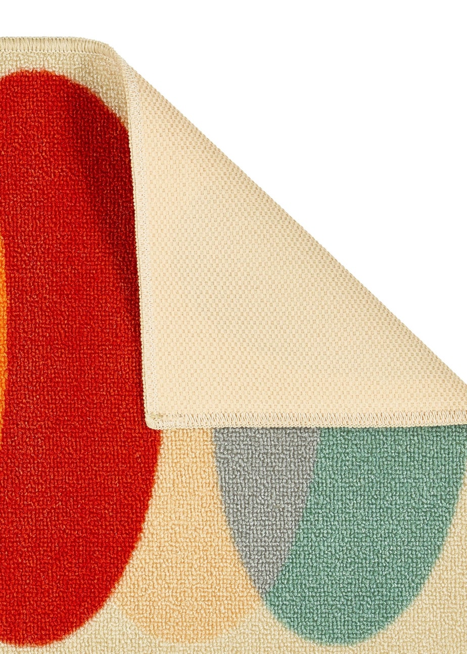 FloorMatters Printed Loop Retro Lead Washable Runner and Mat