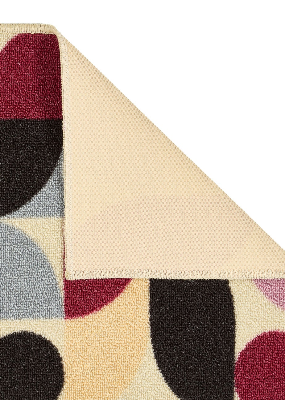 FloorMatters Printed Loop Purple Geo Washable Runner and Mat