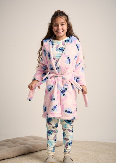 Stitch Girls Fleece Dressing Gown