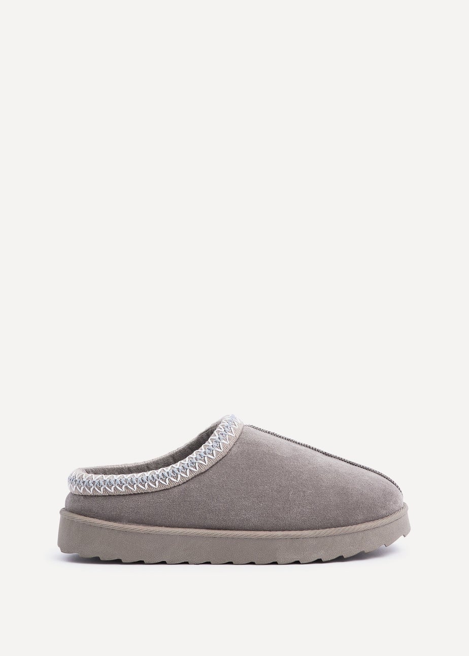 Linzi Tammy Grey Suede Slipper