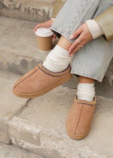 Linzi Tammy Chestnut Suede Slipper