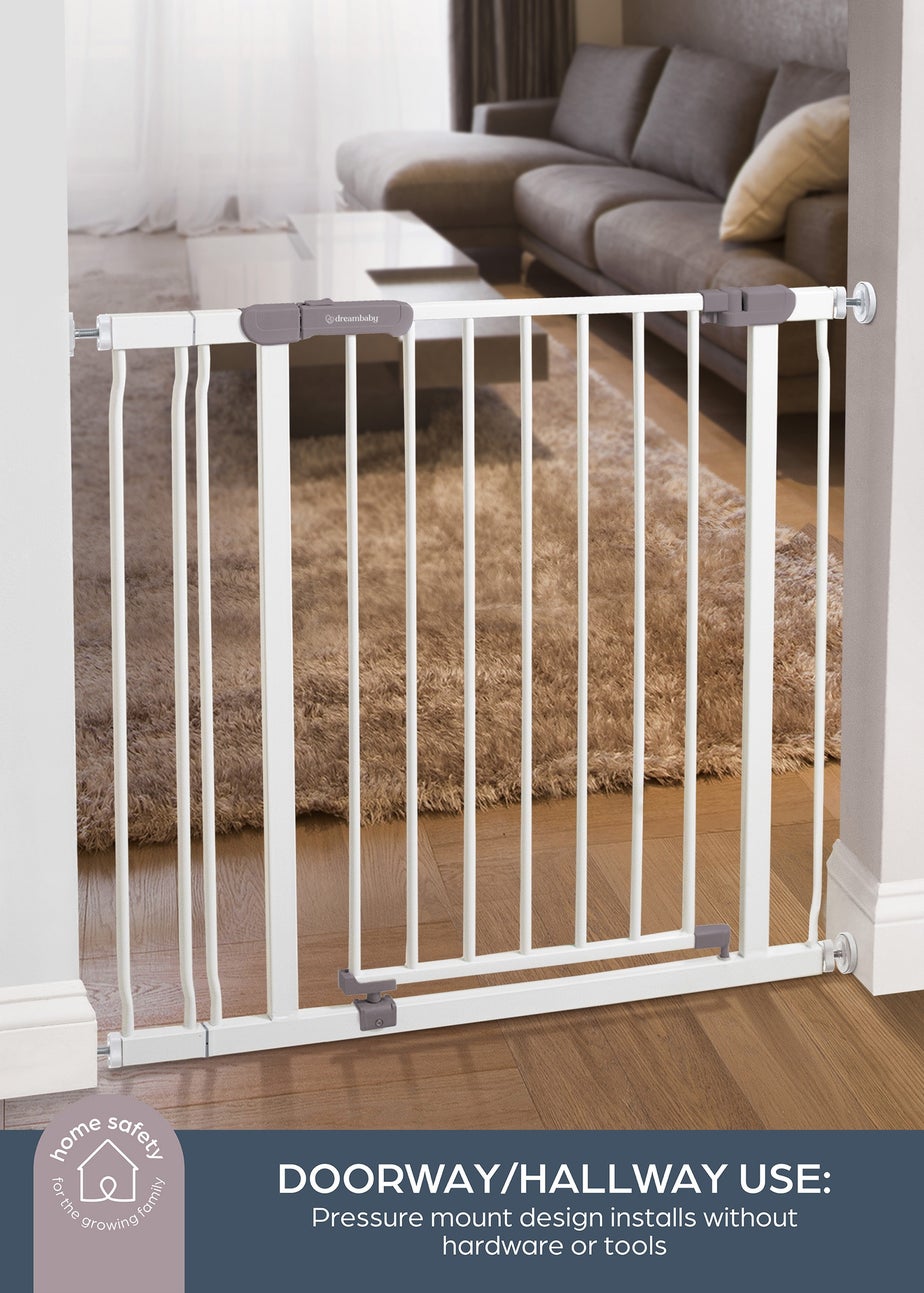 Dreambaby White Ava Safety Gate With Extension