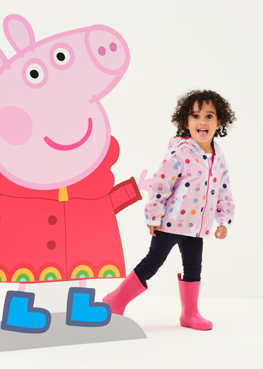 Regatta White/Pink Peppa Pig Muddy Puddle Jacket