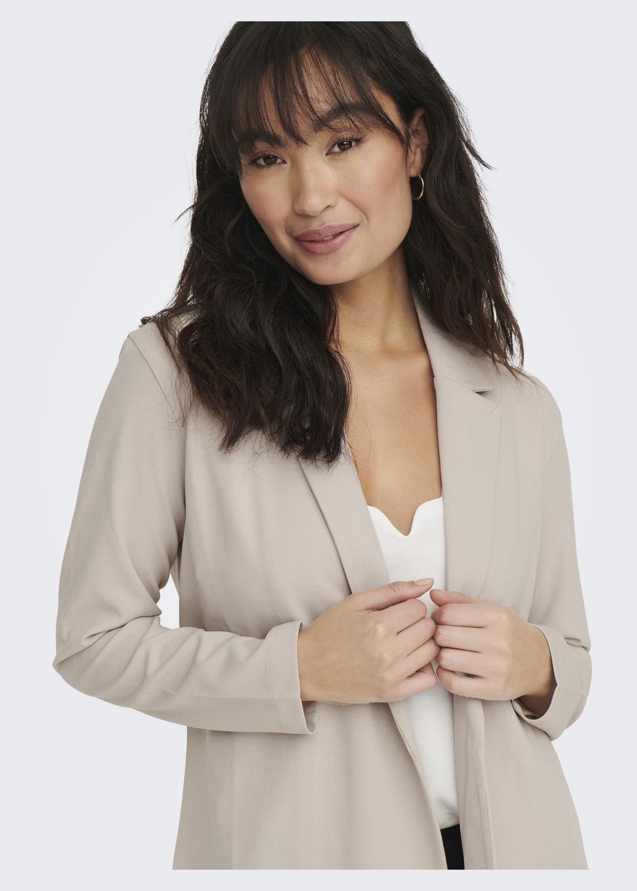 JDY Grey Geggo Ruched Blazer