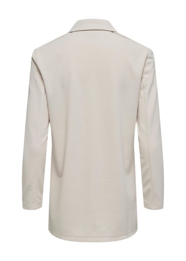 JDY Grey Geggo Ruched Blazer