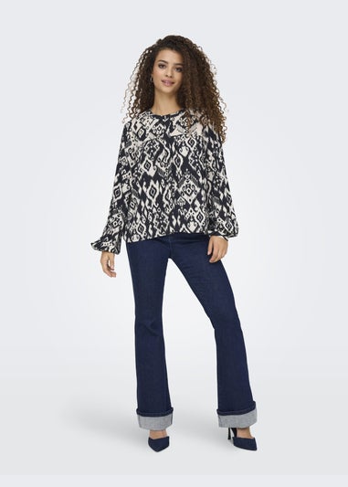 JDY Black Tiger Blouse