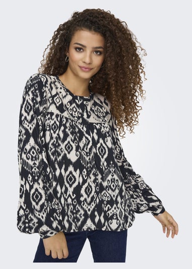 JDY Black Tiger Blouse