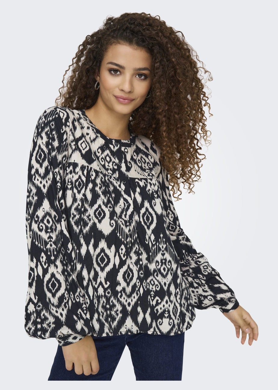 JDY Black Tiger Blouse
