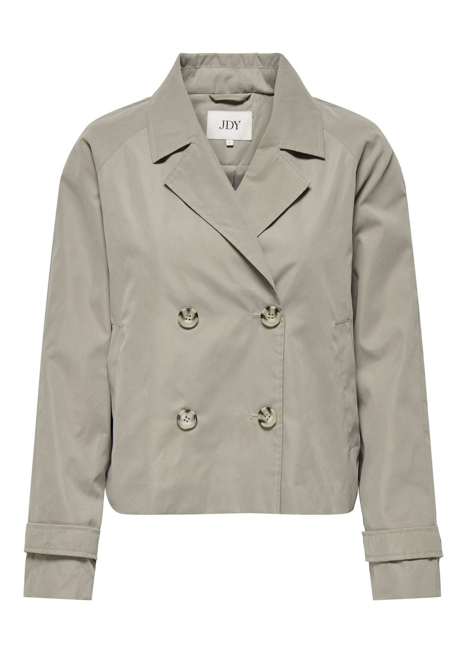 JDY Beige Cropped Trench Coat