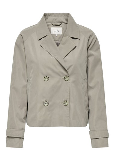 JDY Beige Cropped Trench Coat