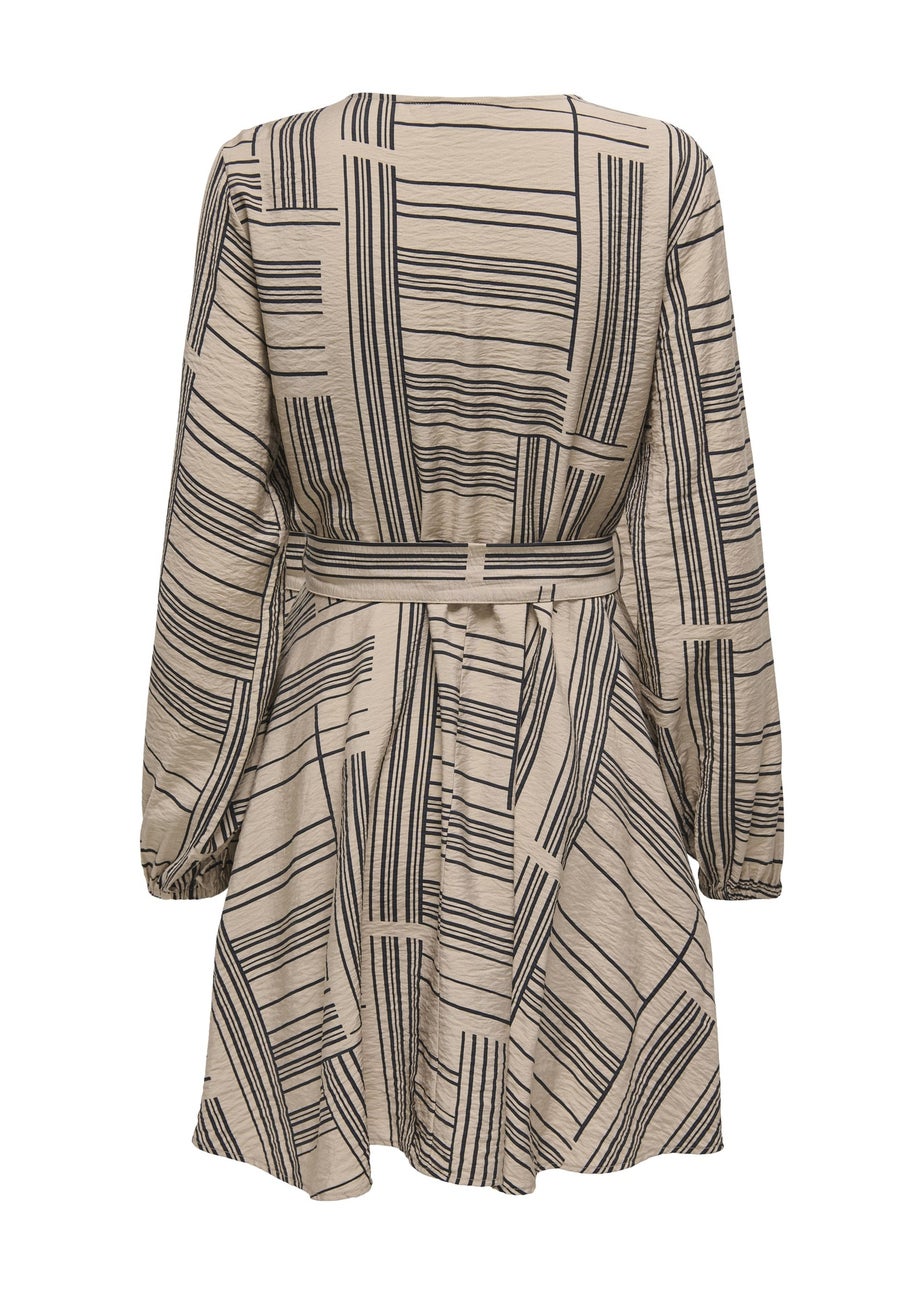 JDY Beige Life Belted Mini Dress