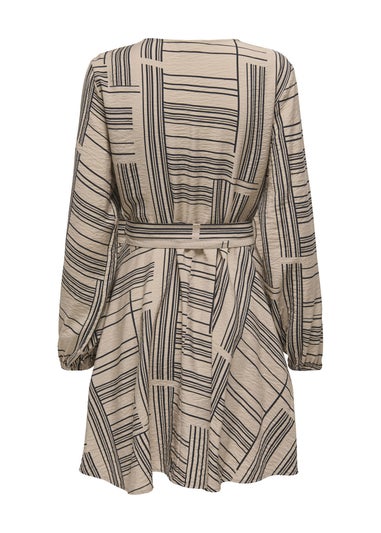 JDY Beige Life Belted Mini Dress