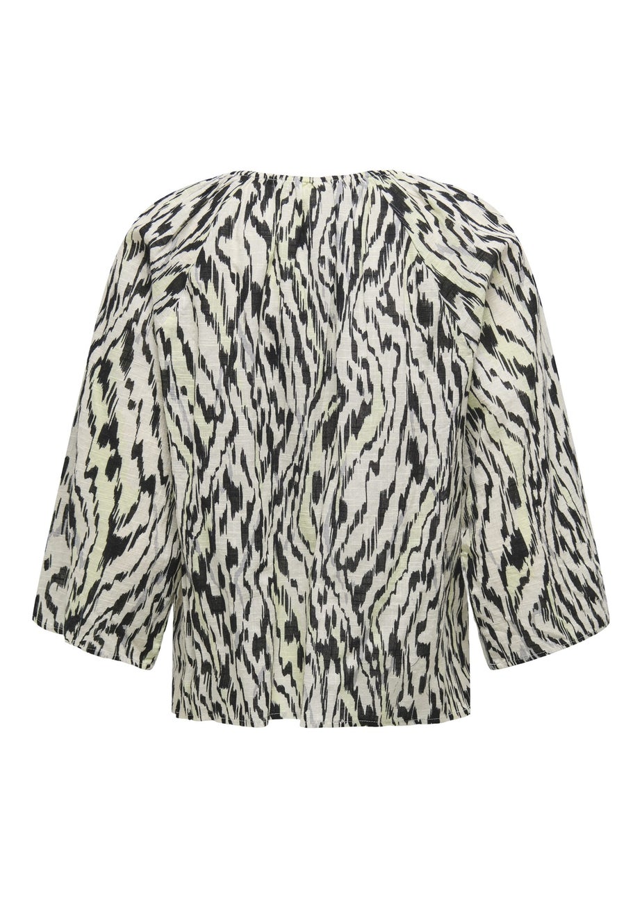 JDY Black Sapna Tassel Blouse