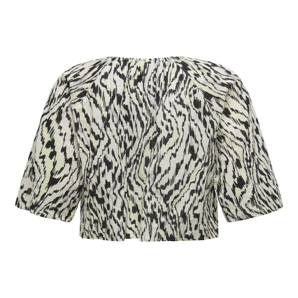 JDY Black Sapna Tassel Blouse