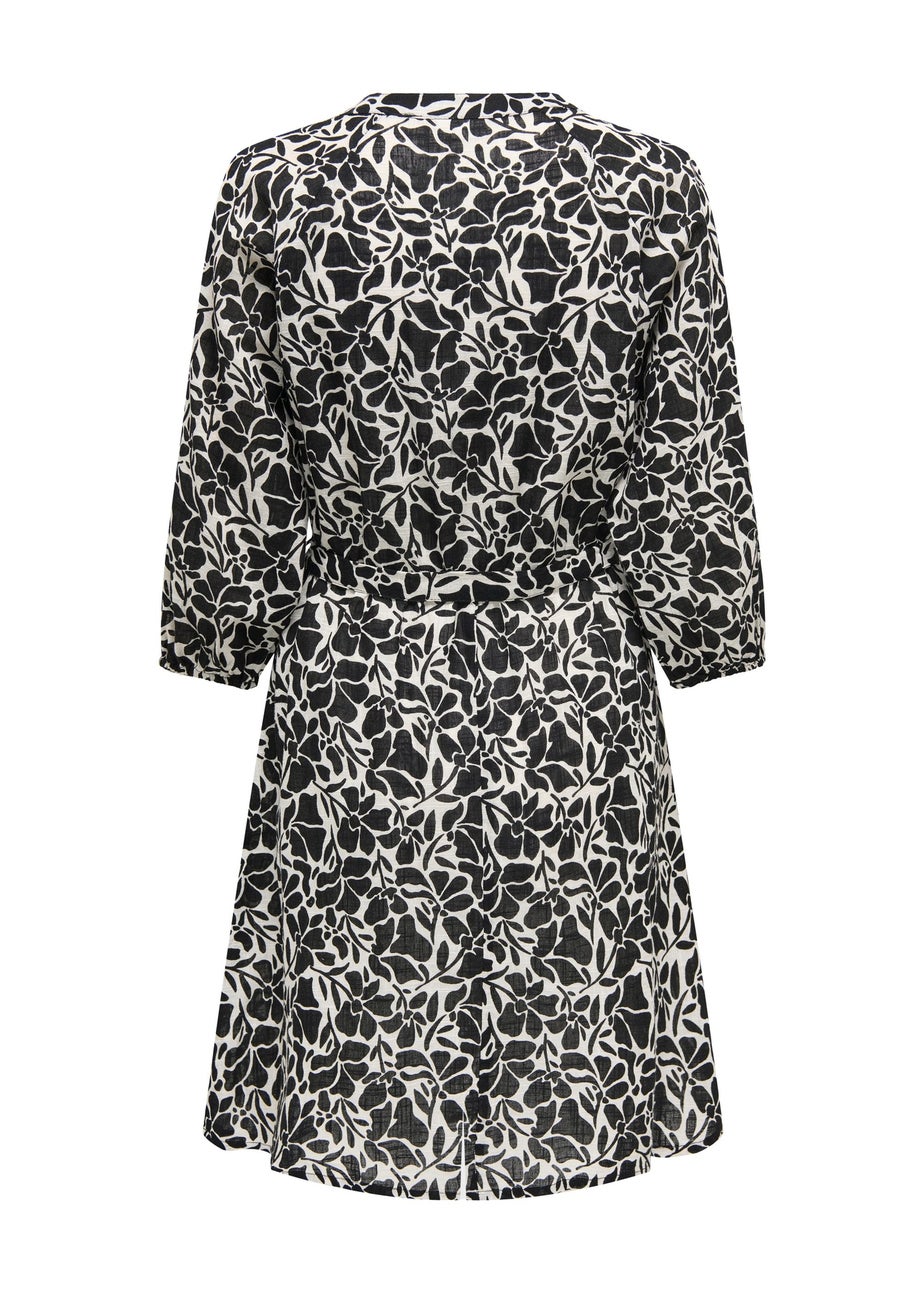 JDY Black Sapna Tassel Smock Dress