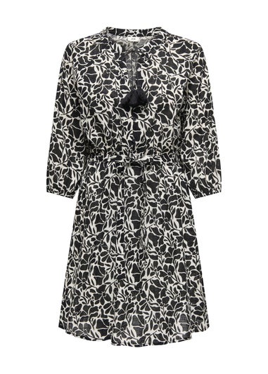 JDY Black Sapna Tassel Smock Dress