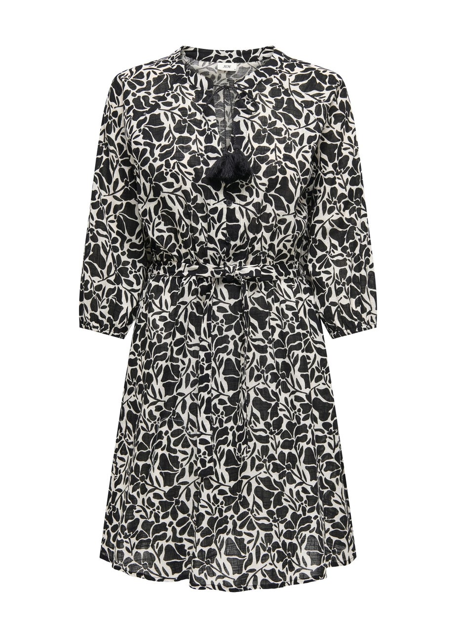 JDY Black Sapna Tassel Smock Dress