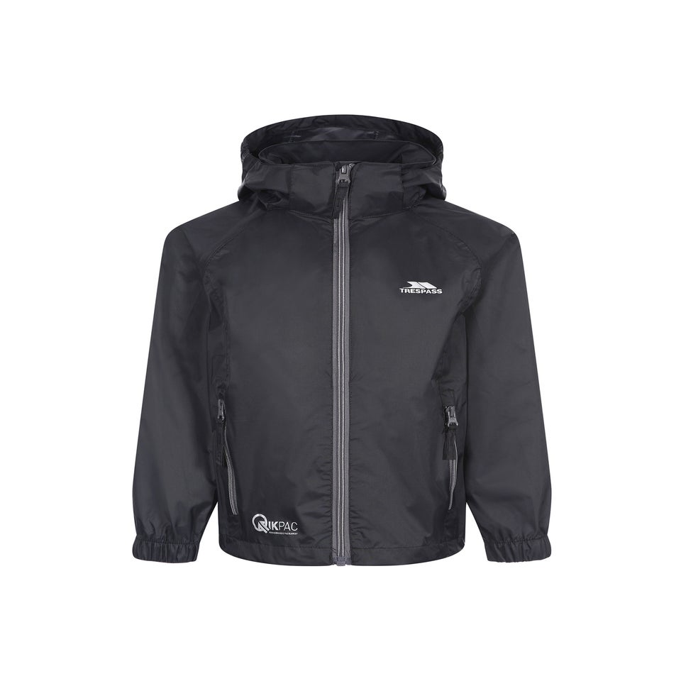 Trespass Black Qikpac Jacket (3-12yrs)