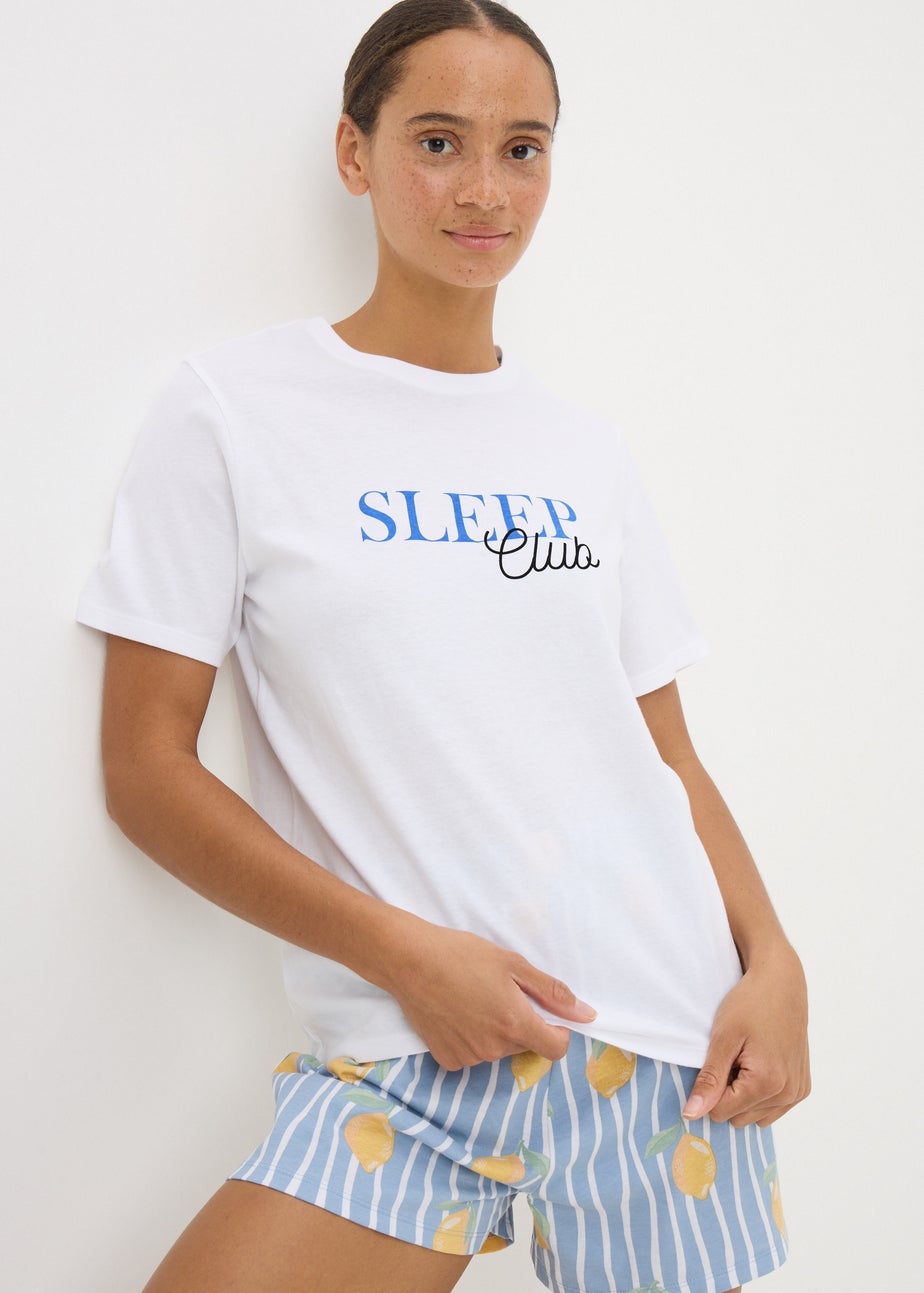 White Lemon Short Pyjama Set