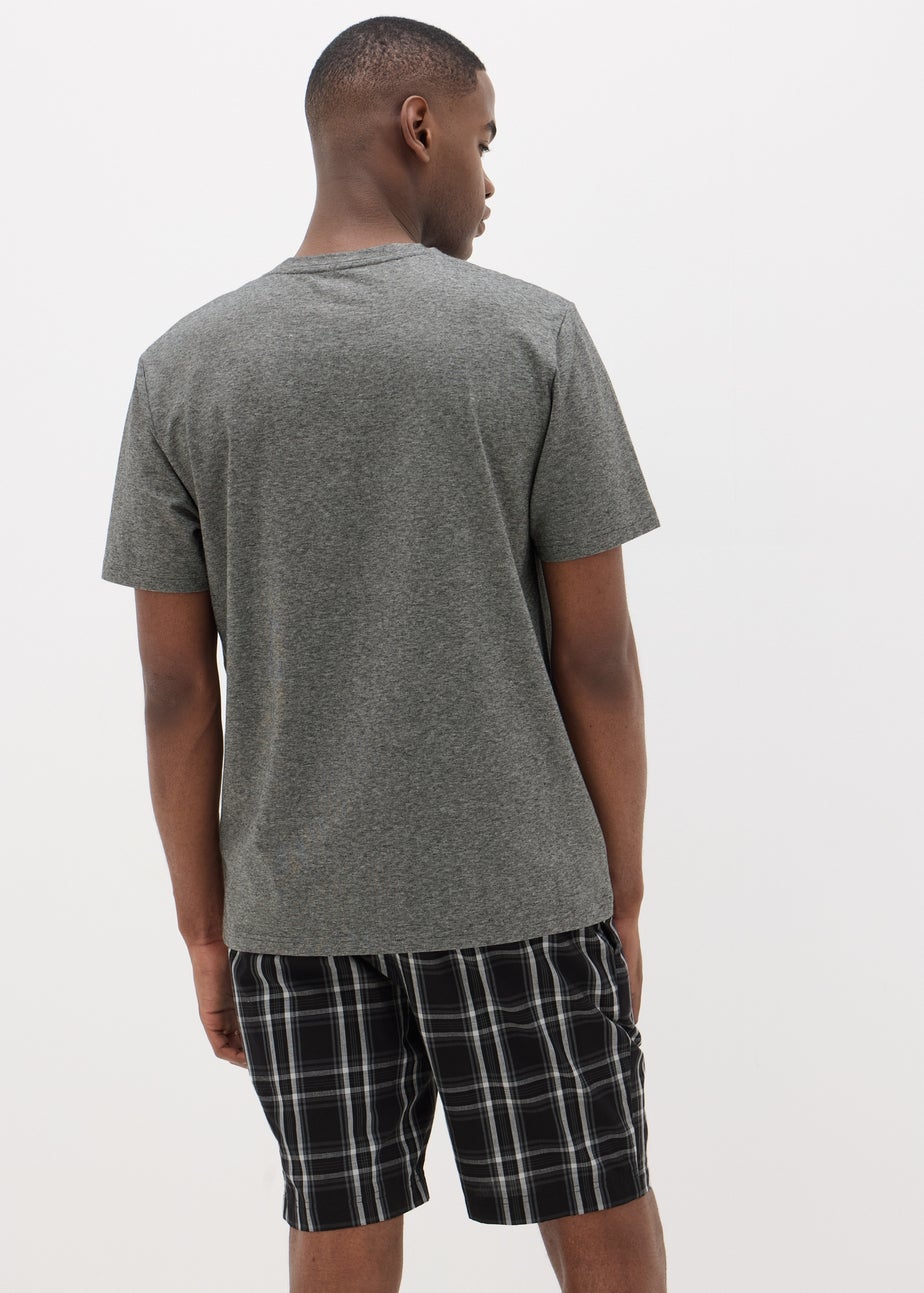 Charcoal Check Woven Pyjama Set