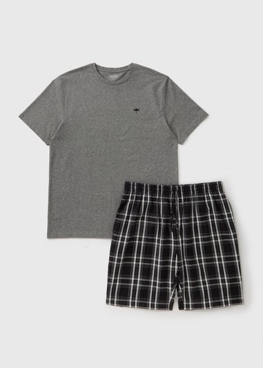 Charcoal Check Woven Pyjama Set