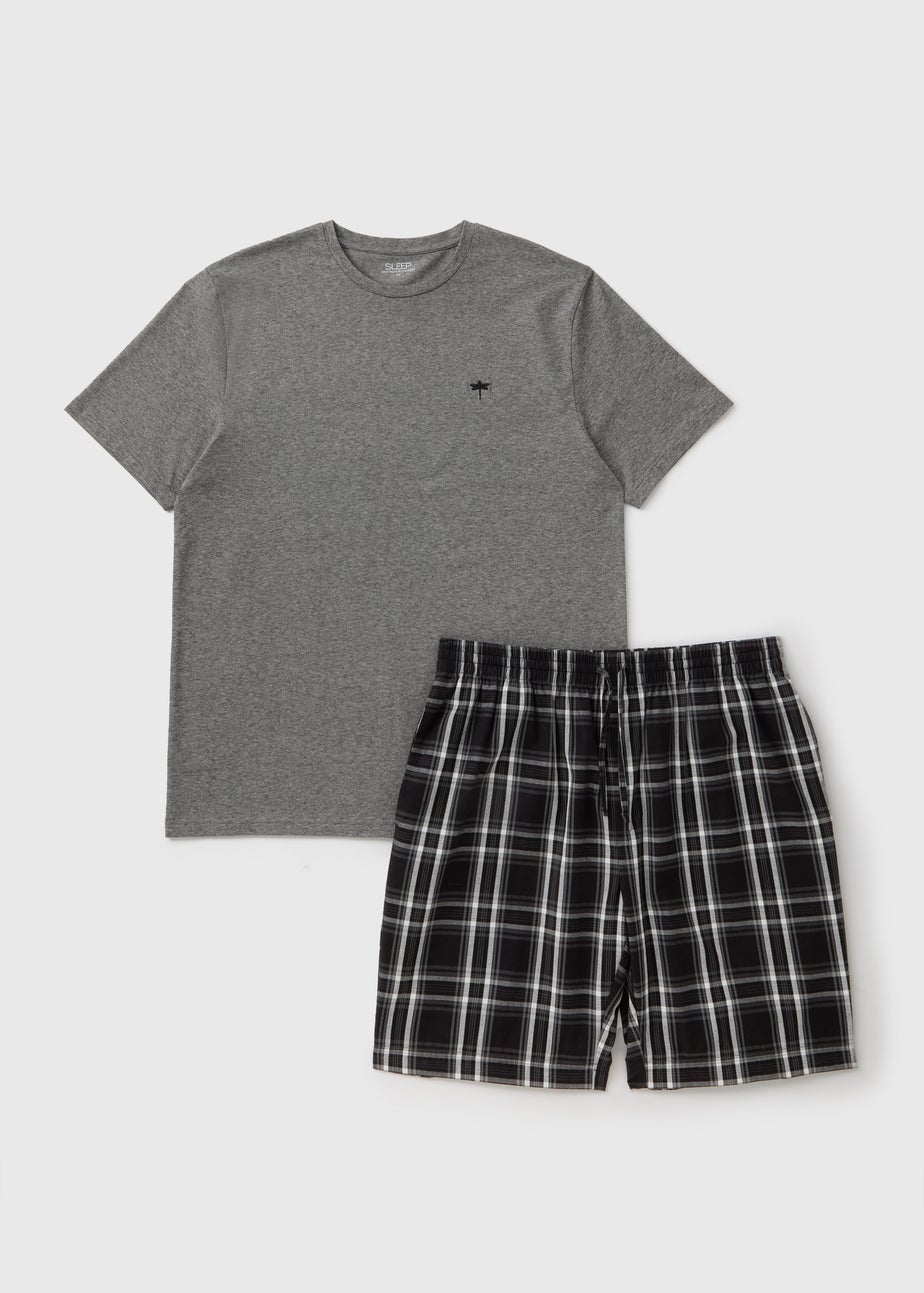 Charcoal Check Woven Pyjama Set