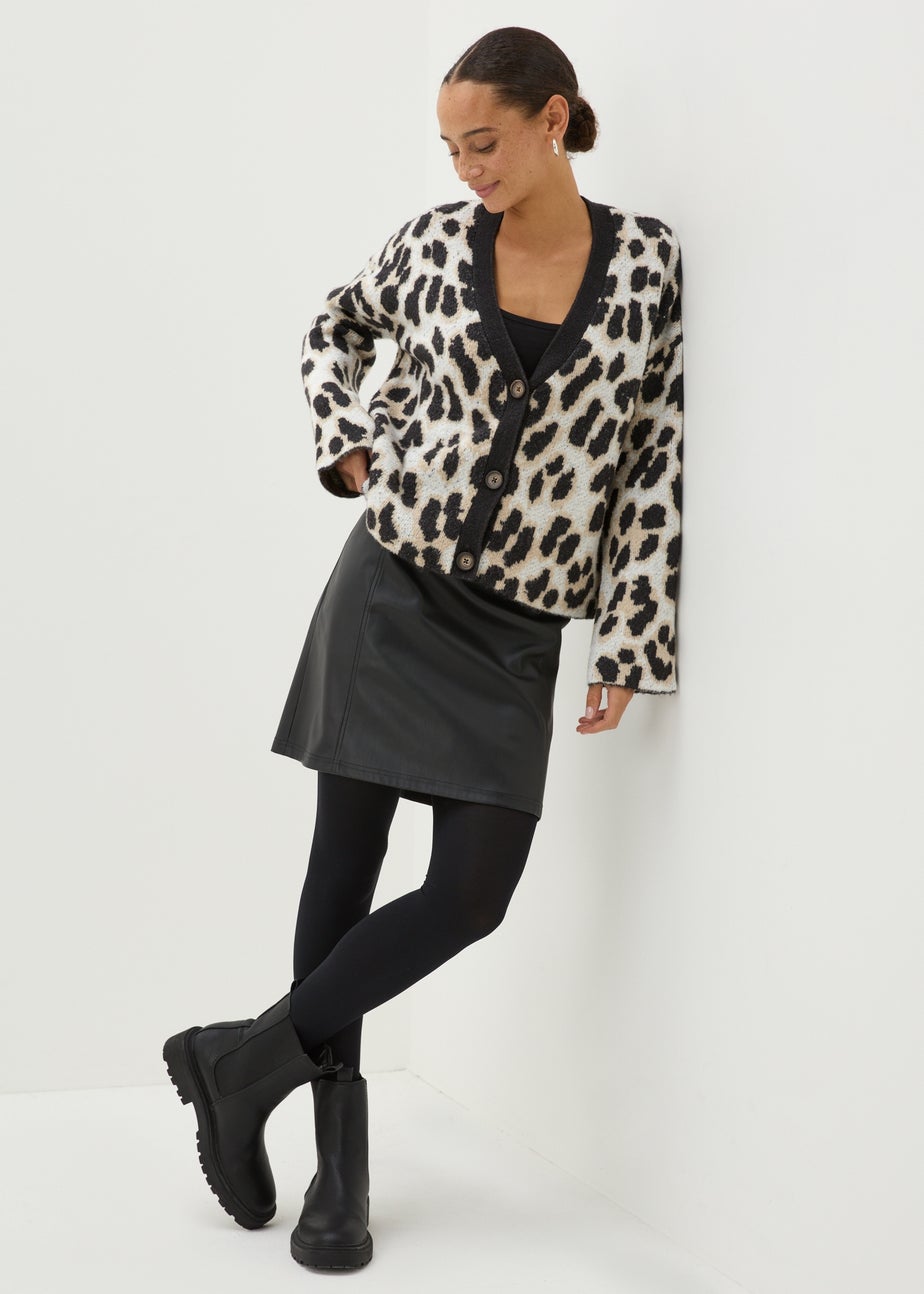 Brave Soul Brown Animal Print Cardigan
