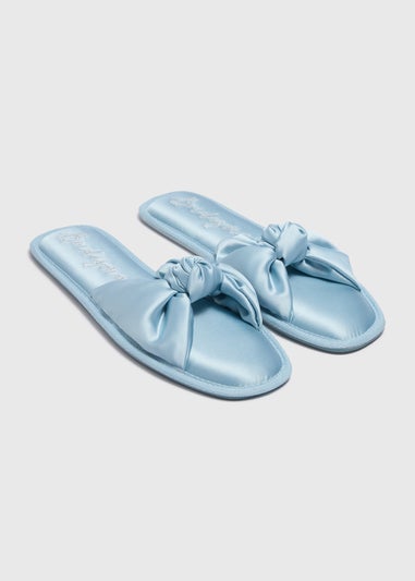 Blue Bridesmaid Slider Slippers
