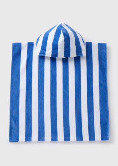 Kids Blue Stripe Poncho