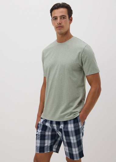 Green Check Design Short Pyjama Set