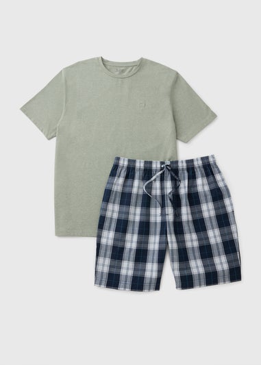 Green Check Design Short Pyjama Set
