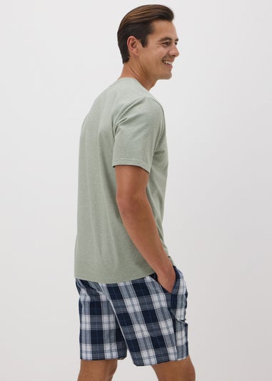 Green Check Design Short Pyjama Set