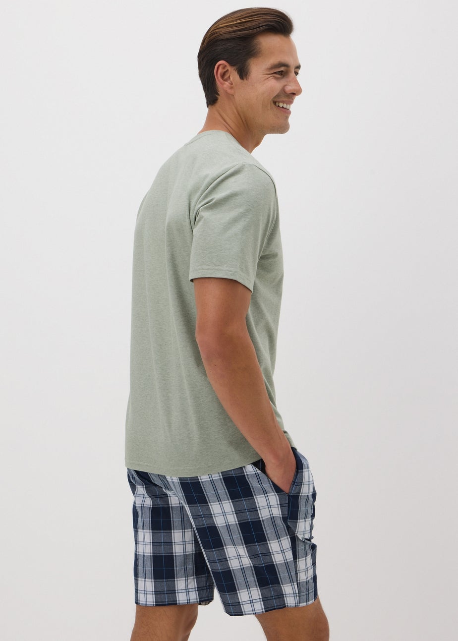 Green Check Design Short Pyjama Set