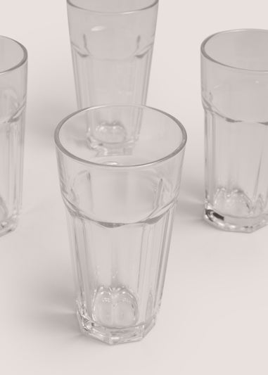 4 Pack Long Glass Tumblers