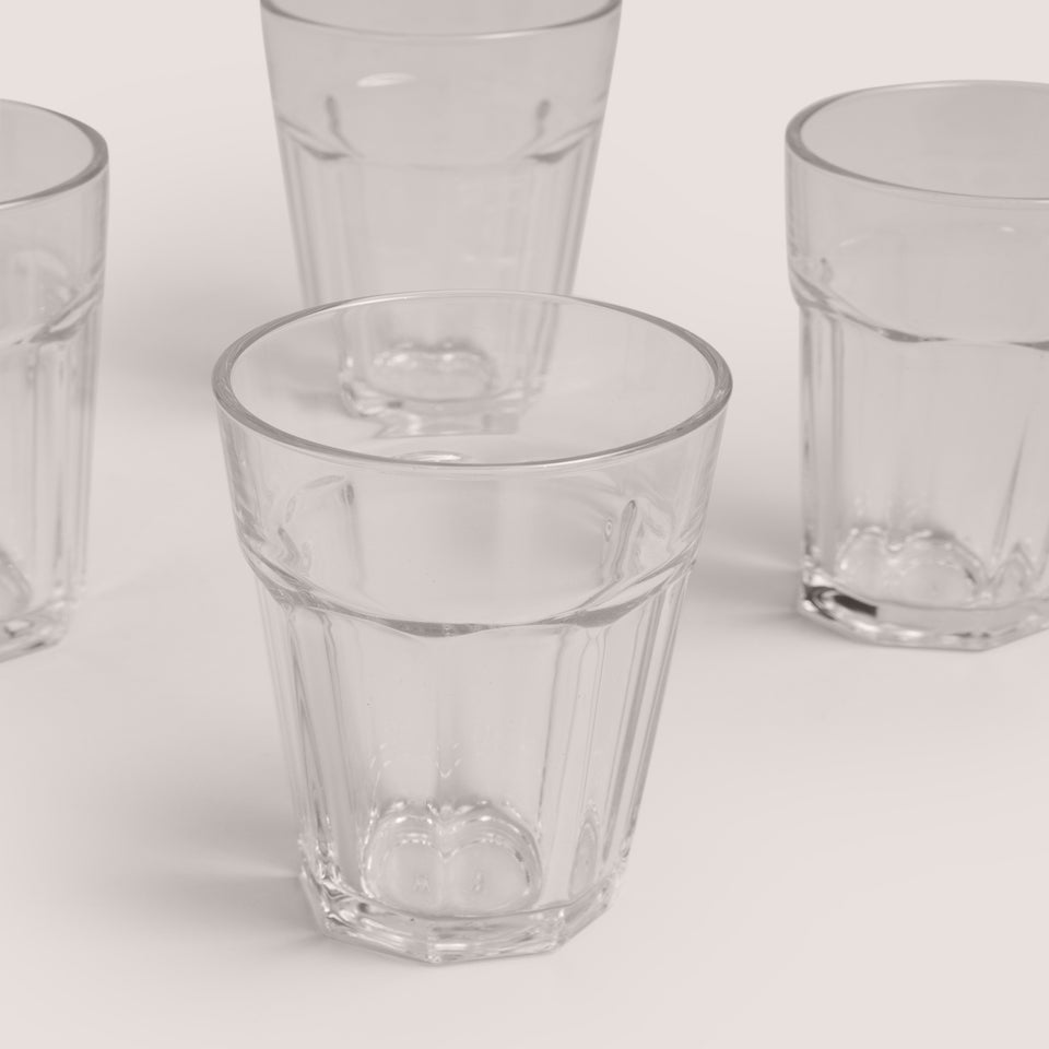 4 Pack Long Glass Tumblers