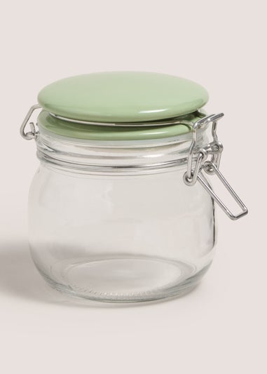 Green Small Clip Lock Jar