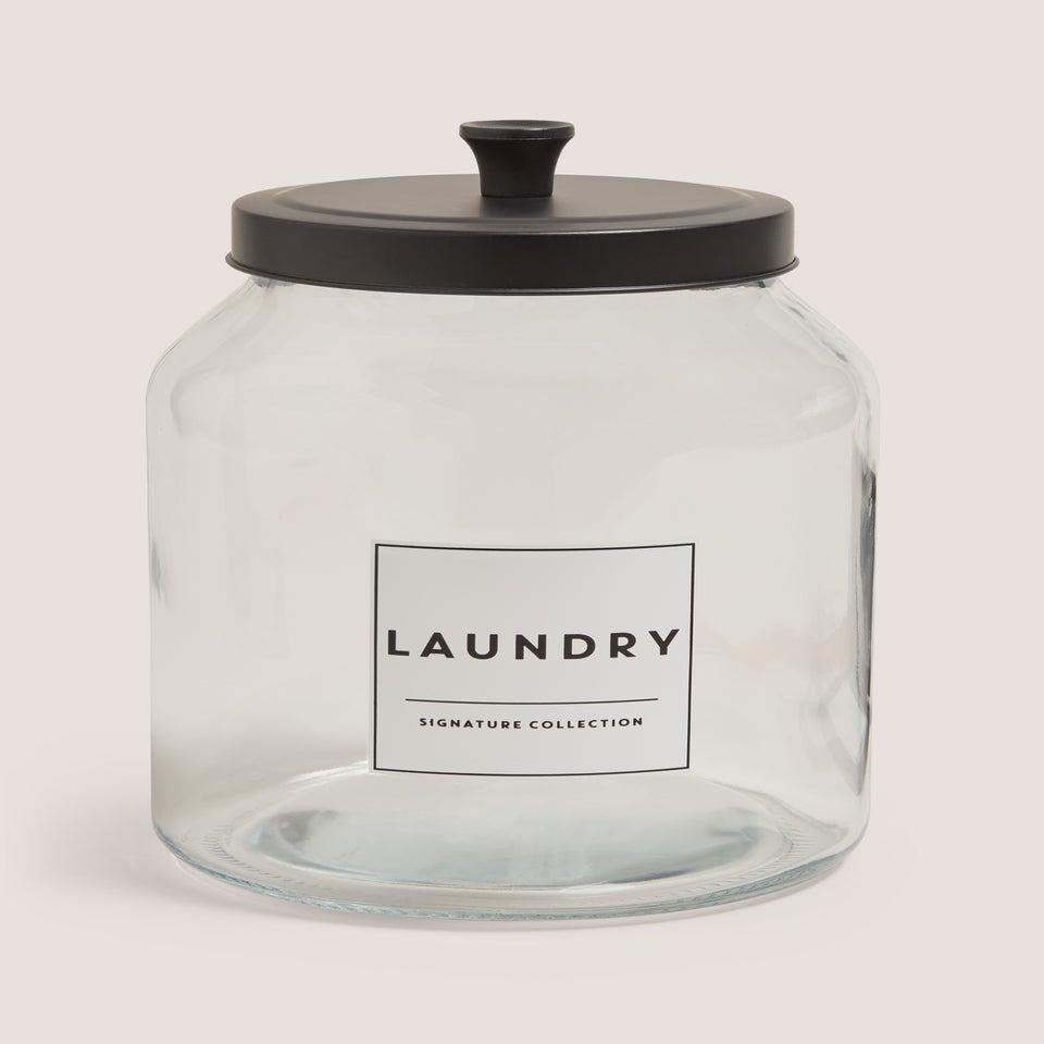 Glass Laundry Powder Jar