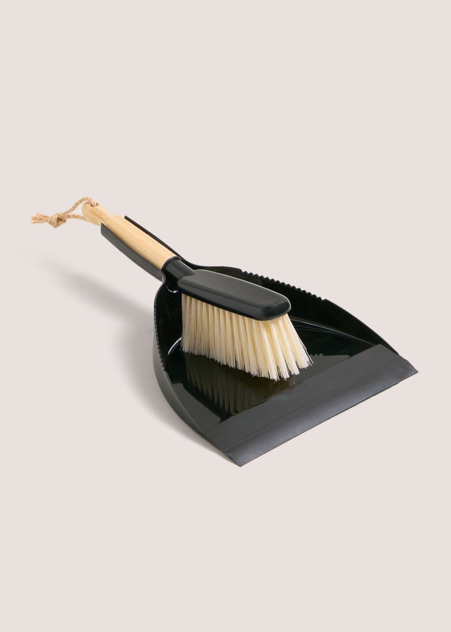 Black Dustpan Brush