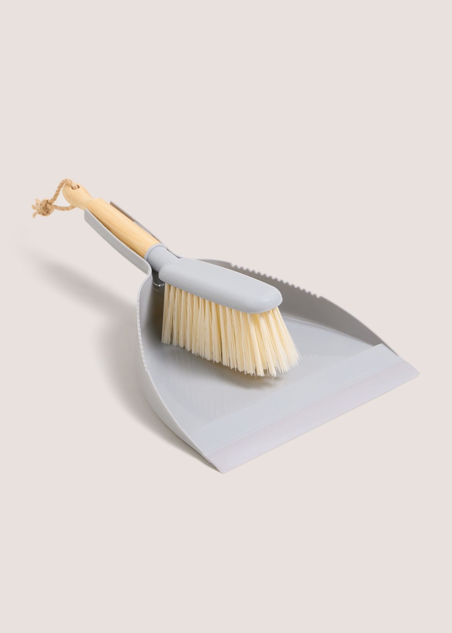 Grey Dustpan Brush