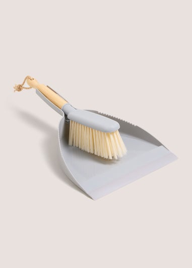 Grey Dustpan Brush