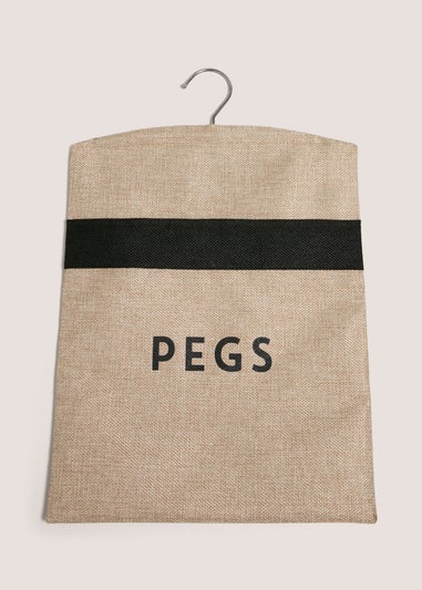 New Hessian Peg Bag