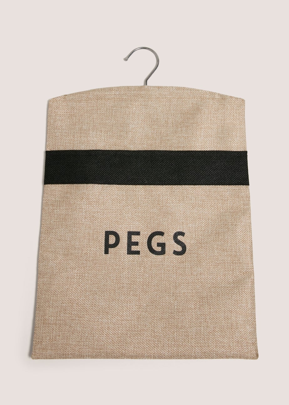 New Hessian Peg Bag