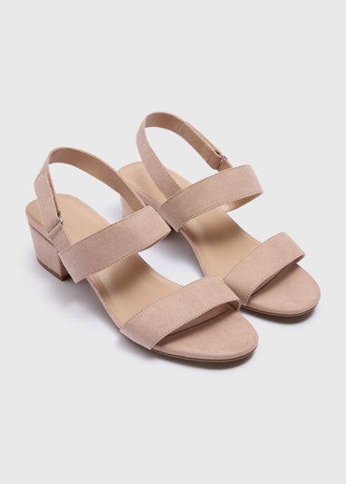 Nude Wide Fit Block Heels