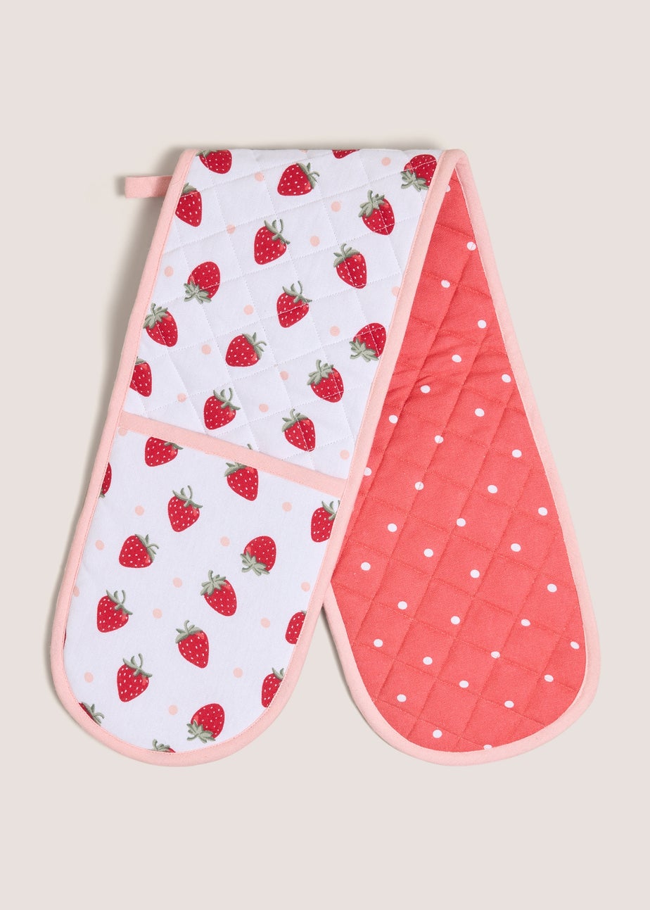 Pink Strawberry Oven Gloves
