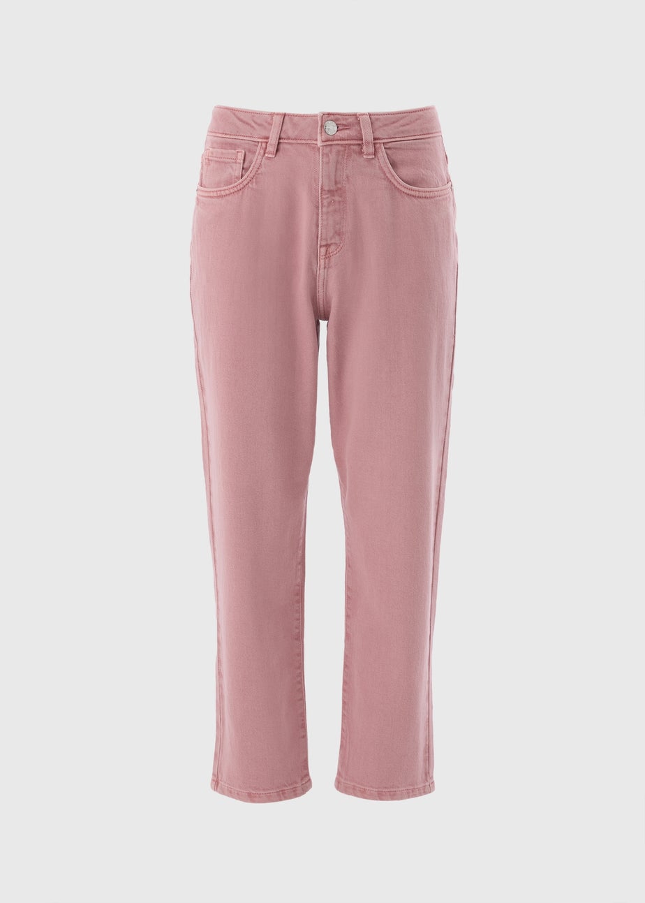 Pink Mom Style Jeans